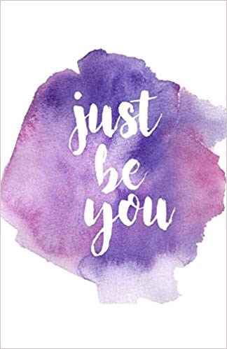 324x499 Just Be You Purple Watercolor Wide Ruled Notebook Journal, 110