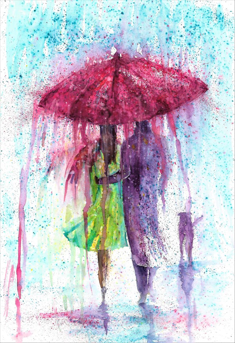 824x1200 Rainy Umbrella Fantasy Watercolour (Natalja Picugina)