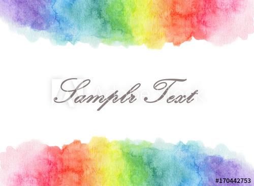 500x367 Watercolor Rainbow Background With Space For Text.