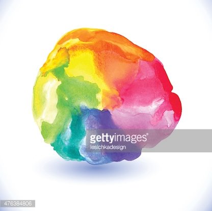 416x414 Abstract Watercolor Rainbow Gradient Premium Clipart