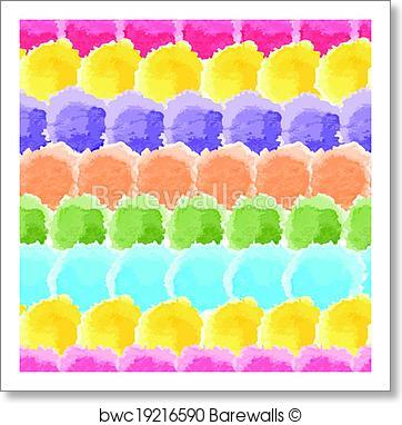 362x382 Art Print Of Seamless Rainbow Watercolor Background Barewalls