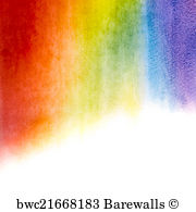 180x195 Art Print Of Watercolor Rainbow Background Barewalls Posters