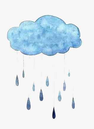 317x431 Raindrops Watercolor Picture Material, Watercolor Clipart, Hand