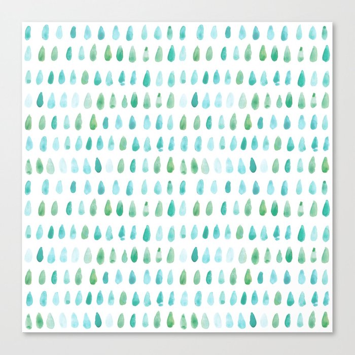 700x700 Watercolor Raindrops Canvas Print By Motonika Society6