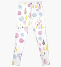 210x230 Watercolor Raindrops Leggings Redbubble