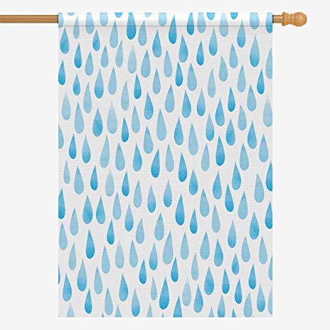 466x466 Interestprint Watercolor Rain Drops Stylized Blue
