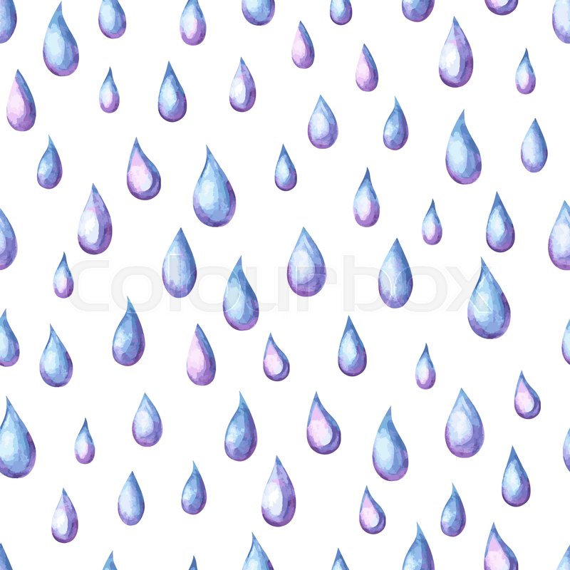 800x800 Aquarelle Seamless Pattern With Raindrops. Watercolor Autumn