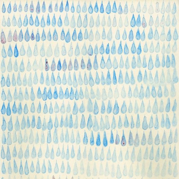 570x570 Fine Art Print From Original Watercolor Painting Raindrop Drawing