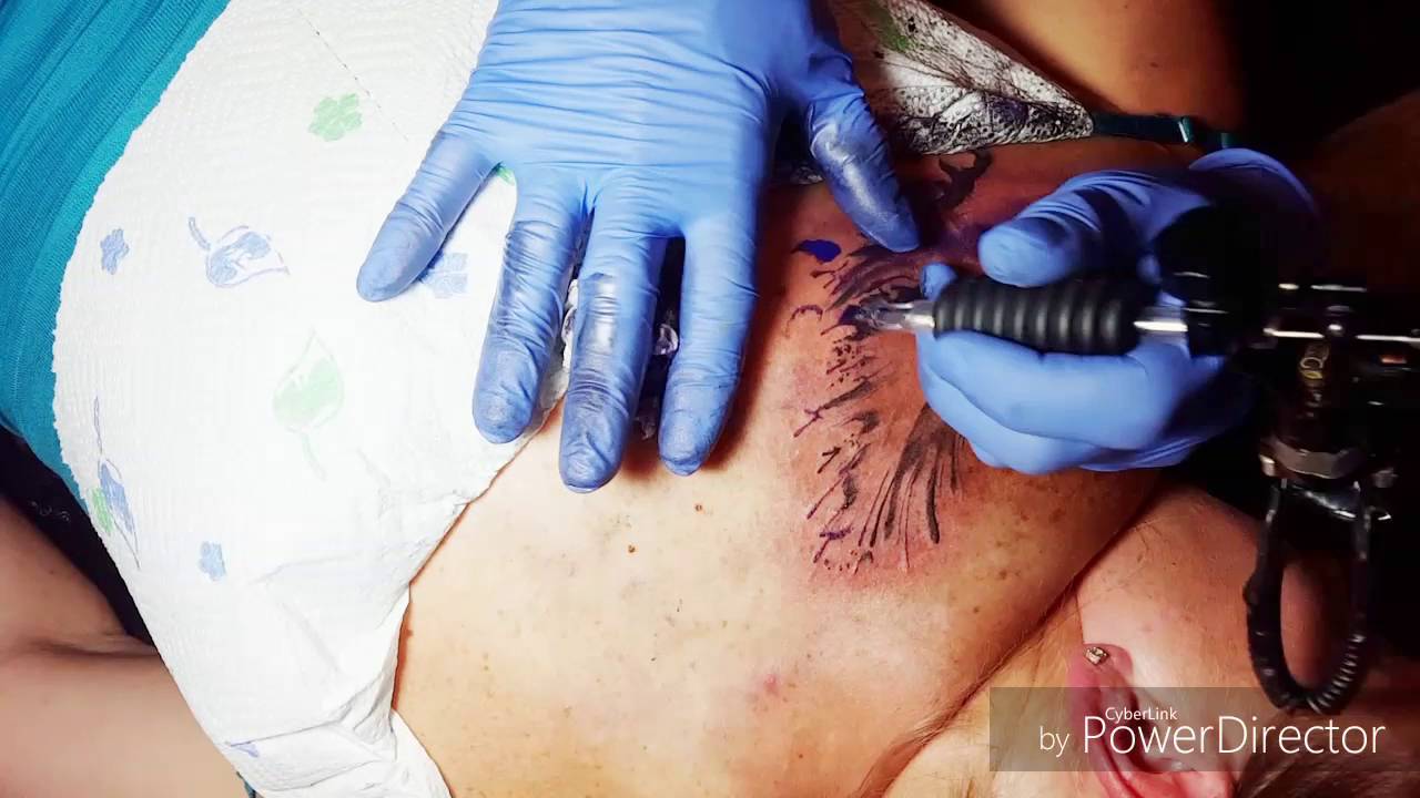 1280x720 Watercolor Raven Tattoo Process