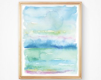 340x270 Beach Watercolor Etsy