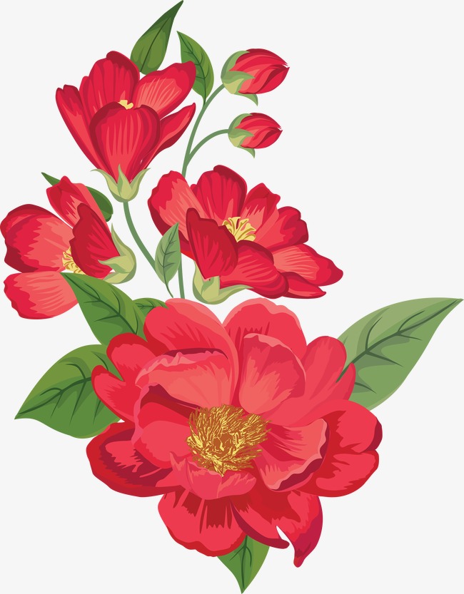 Watercolor Red Flowers at GetDrawings | Free download