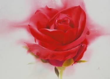 375x270 Saatchi Art Watercolor Without Drawing Red Rose 08062015