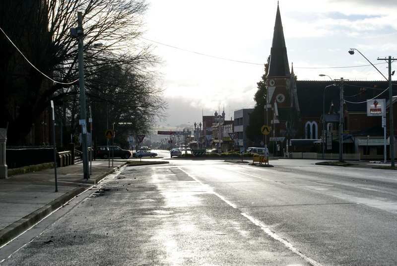 800x536 Wet Street Painting With Reflections