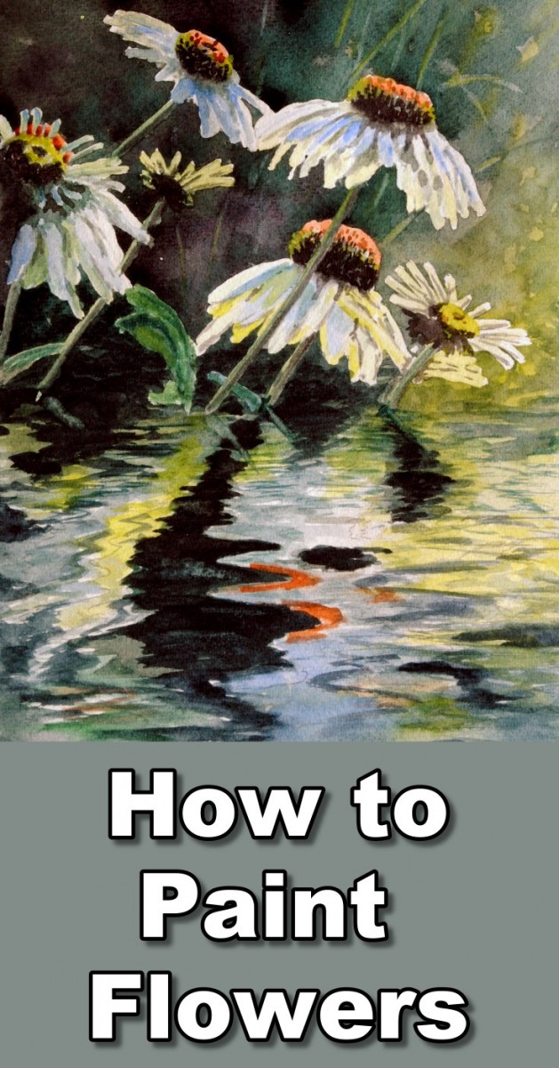 629x1200 How To Paint Flower Reflections In Water In Watercolor Online