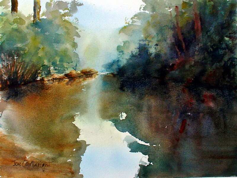 800x600 Watercolor Painting River Gallery