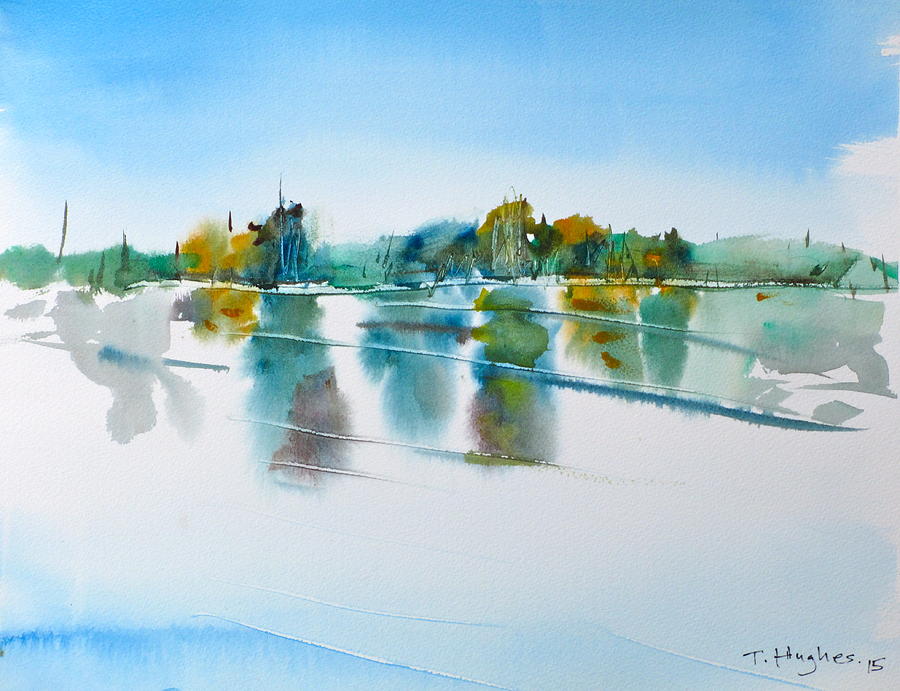 900x691 Watercolor Reflections Painting By Thomas Hughes