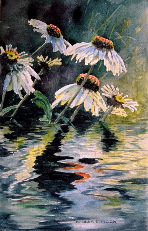 500x780 How To Paint Flower Reflections In Water In Watercolor Online