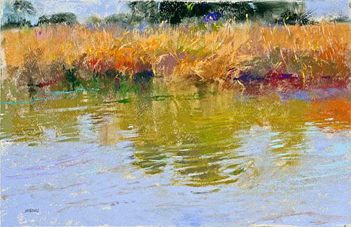 500x324 Water Reflection Painting Reflection River Painted Pond Water