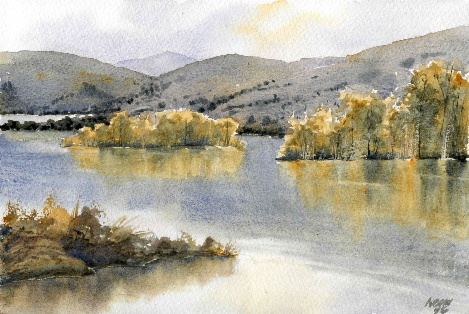 1500x1005 Watercolor Reflections And Water