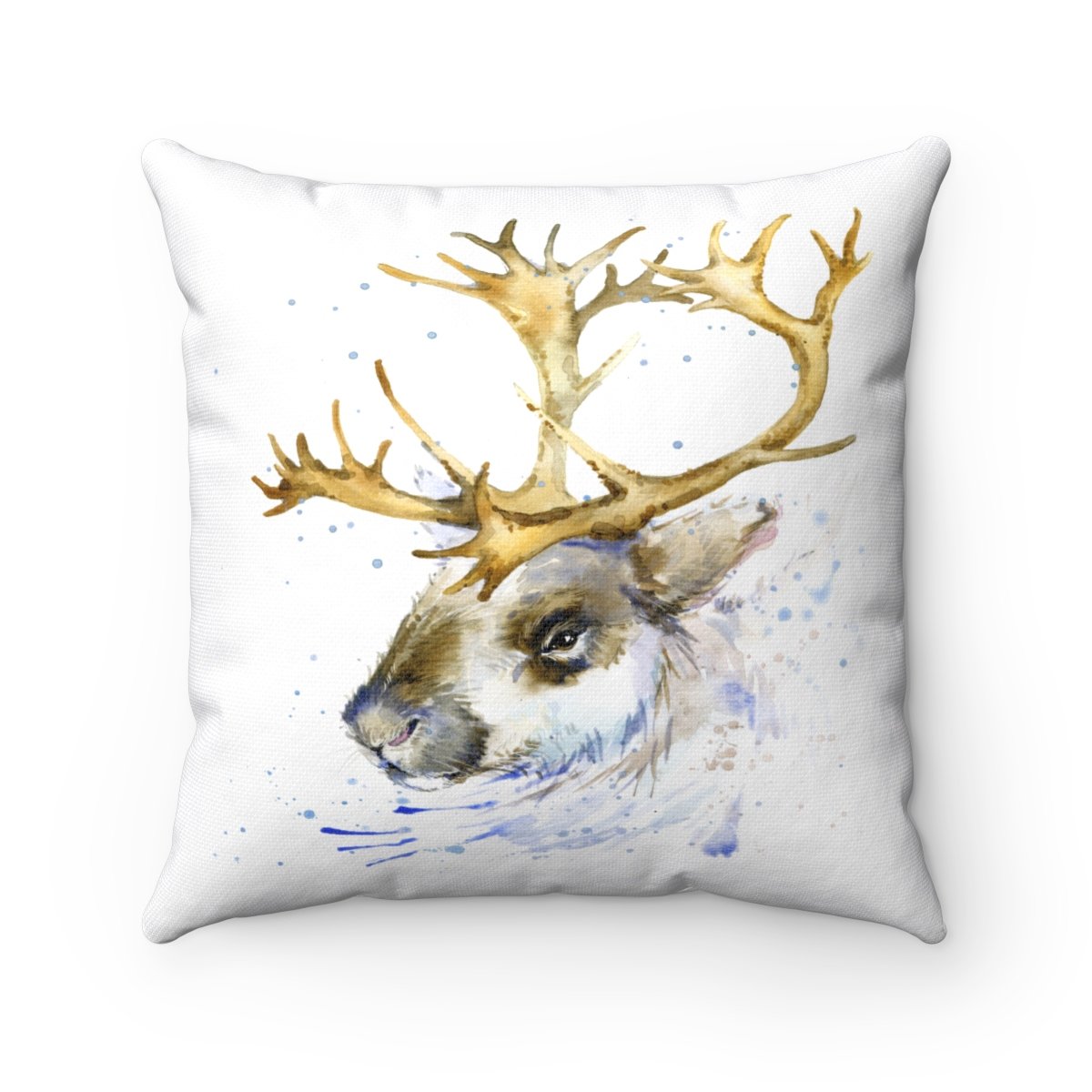 1200x1200 Watercolor Reindeer Decorative Throw Pillow Snapdragon Home