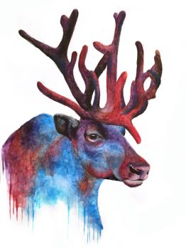 262x350 Artfido Buy Art Online Reindeer Watercolor 2737438314