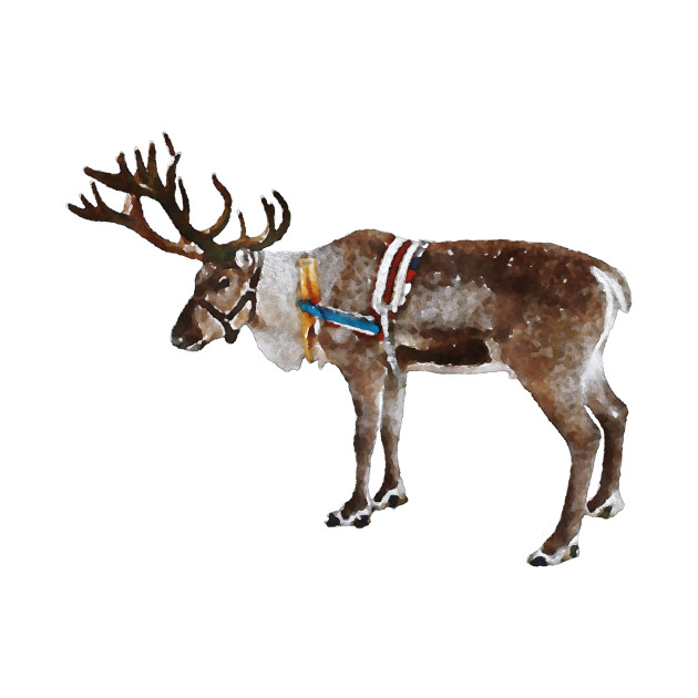 630x630 Christmas Spirit Reindeer Watercolor Holiday