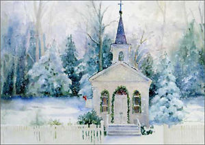 300x212 Snowy Church