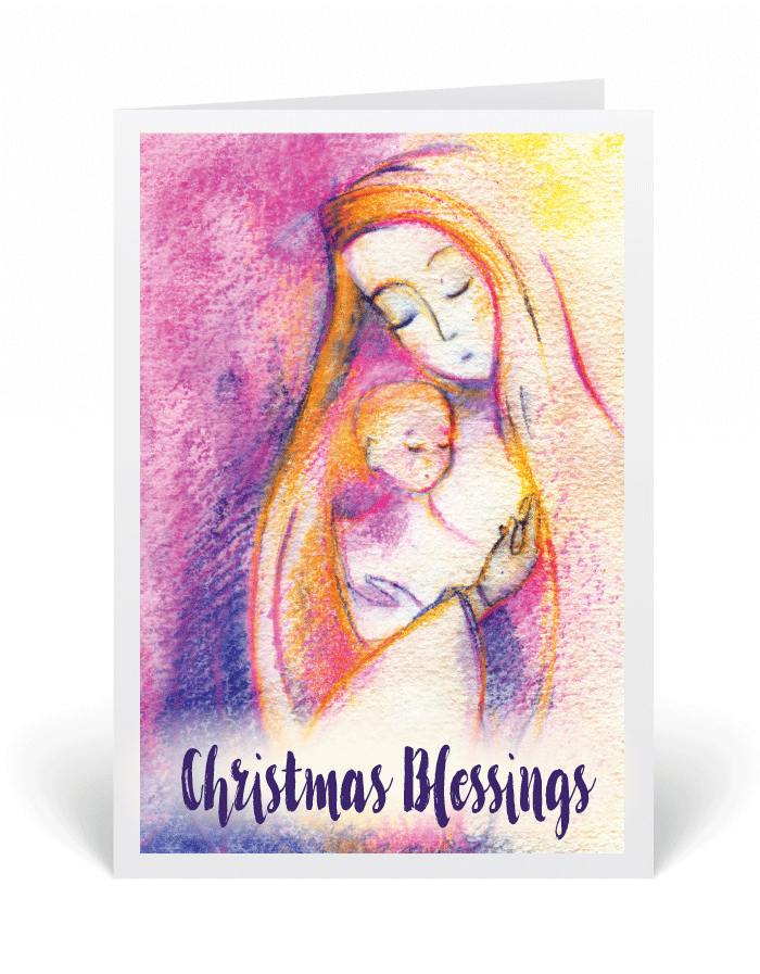 700x897 Vintage Watercolor Christian Christmas Cards [3156 Christmas