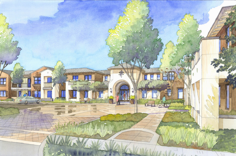 800x530 Watercolor Rendering Of Menlo Park Housing Project Jeffrey