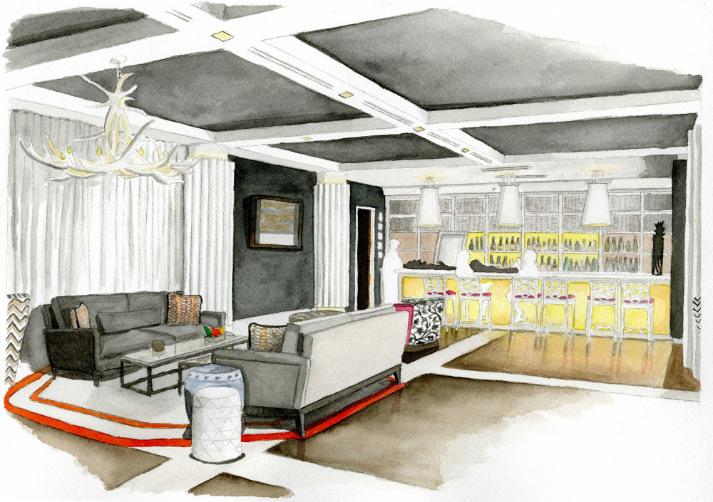 1000x705 Watercolor Rendering