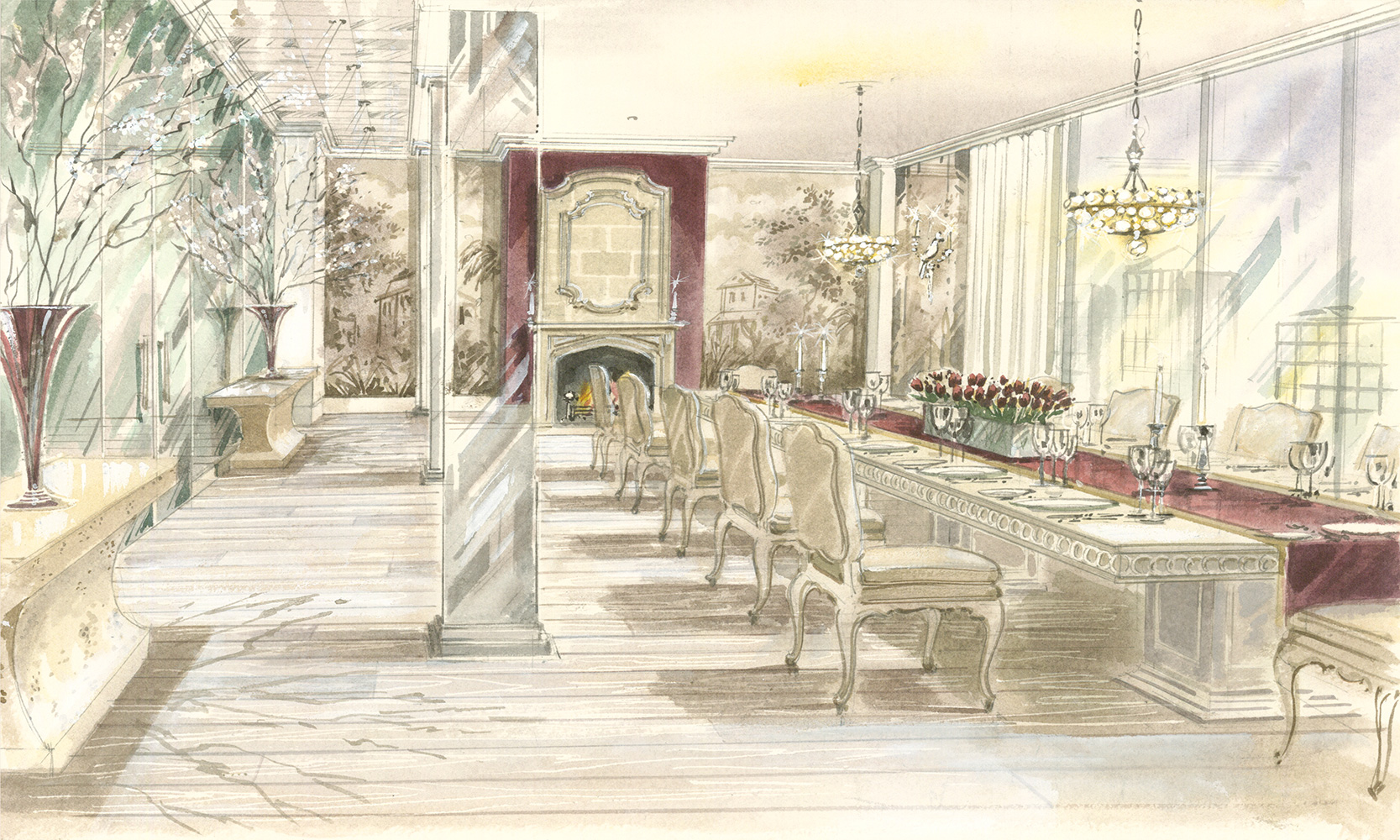 1667x1000 Interior Design Watercolours