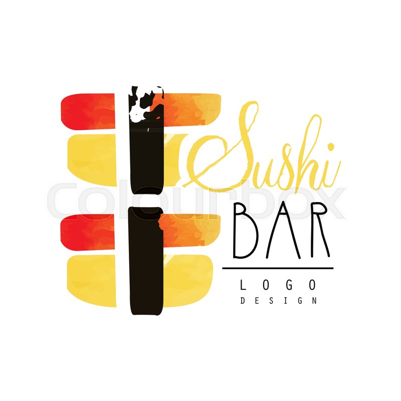 800x800 Sushi Bar Logo Design, Badge For Restaurants Of Japanese Food