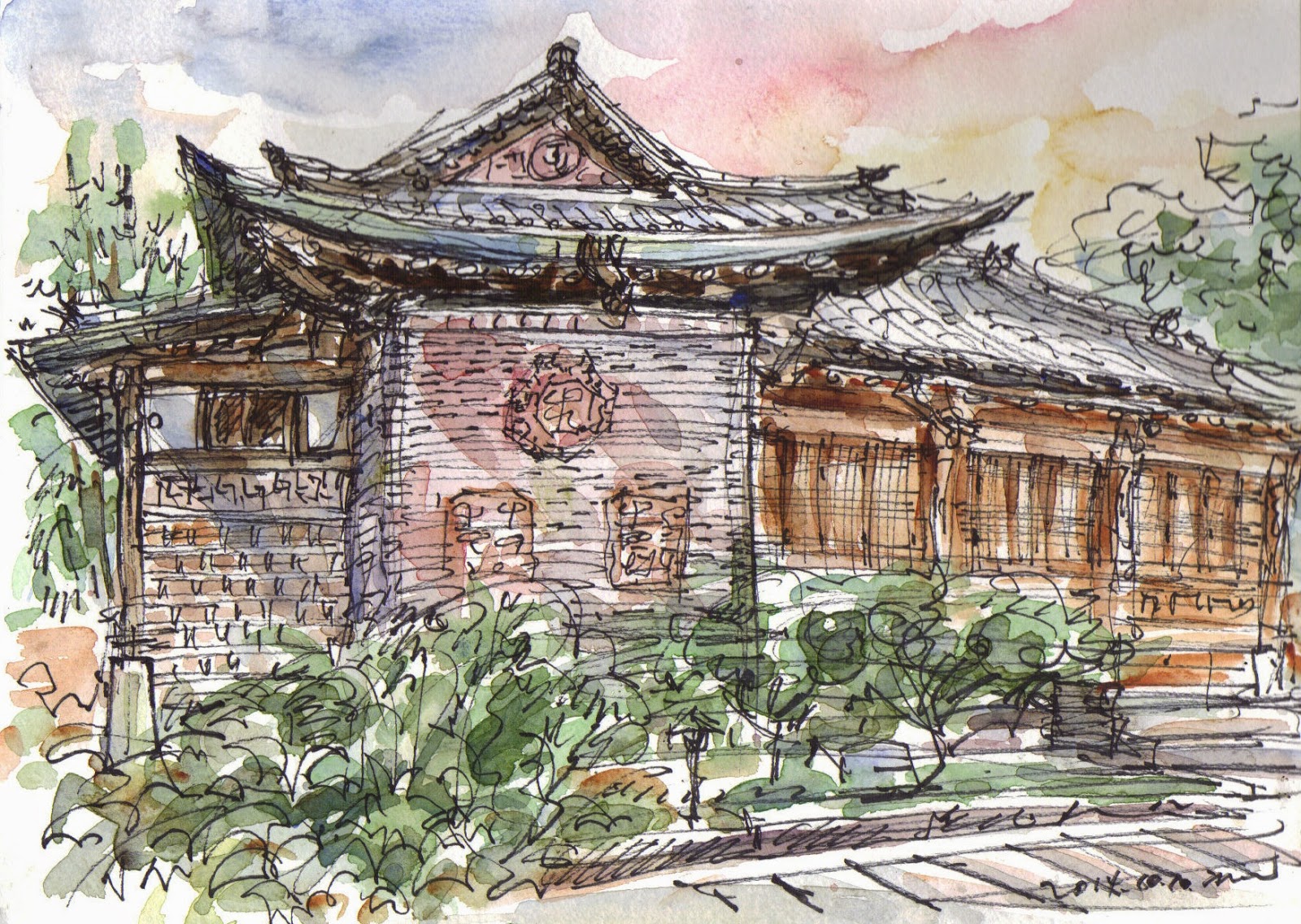 1600x1136 Sketches Around Seokparang, Korean Traditional Restaurant, Hongji