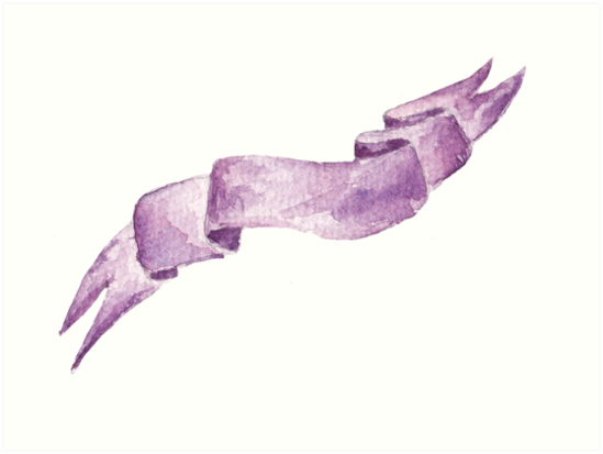 549x413 Watercolor Ribbon Art Prints By Lisenok Redbubble