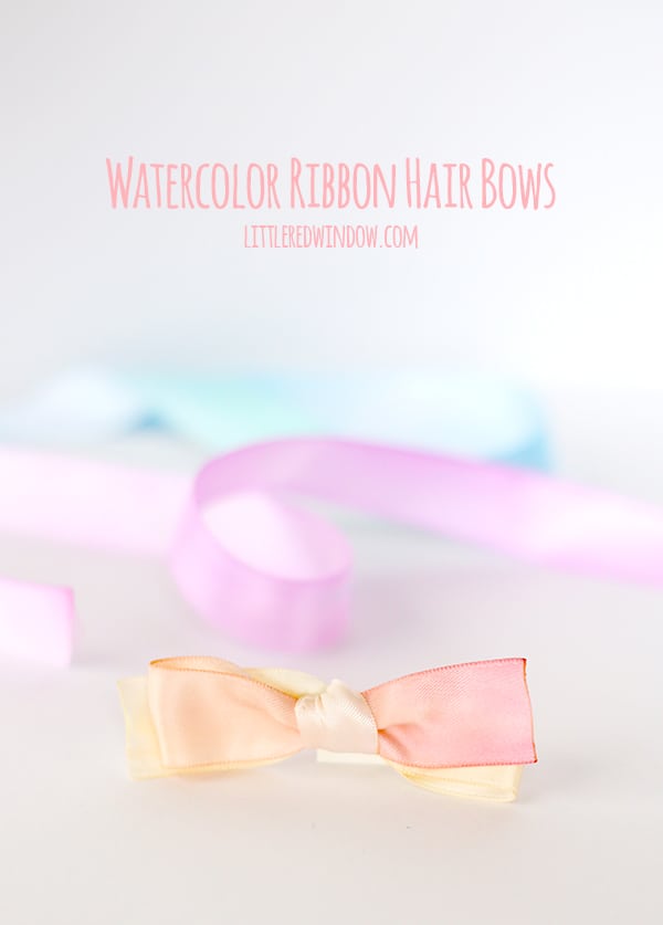 600x837 Handpainted Watercolor Ribbon Bows