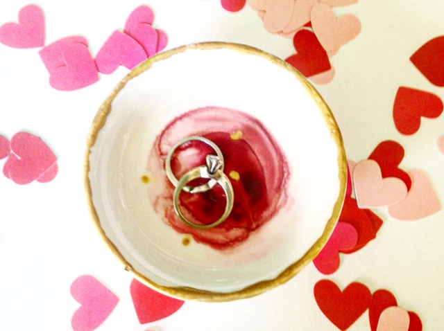640x478 How To Make A Watercolor Ring Dish For Your Valentine