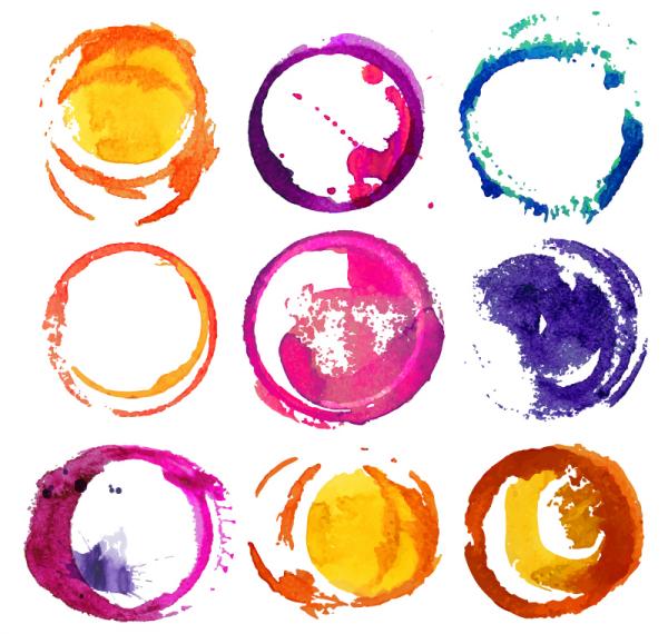 600x570 Ink Watercolor Design Ring Vector Misc Free Vector Free Download