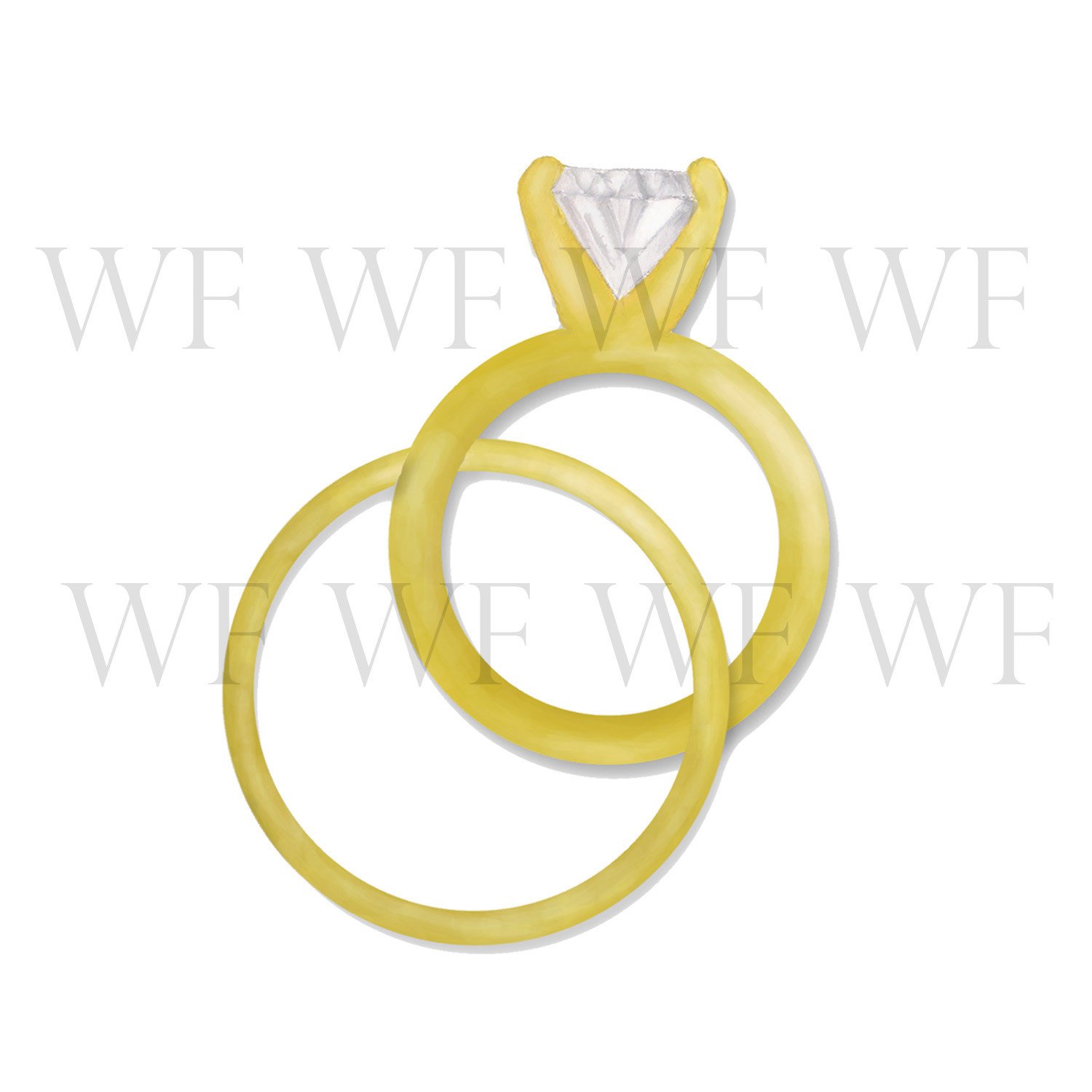 1500x1500 Wedding Rings Clip Art Watercolor Rings Clip Art Etsy