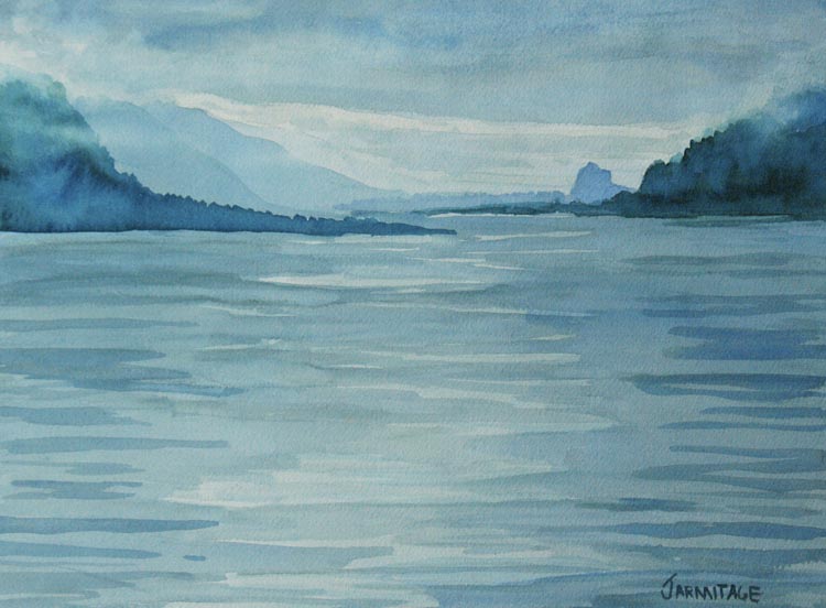 750x552 The Columbia River On Paper And Clayboard Art In The Making By