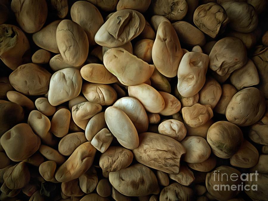 900x675 Original Watercolor Painting Of Rocks And Pebbles Painting By