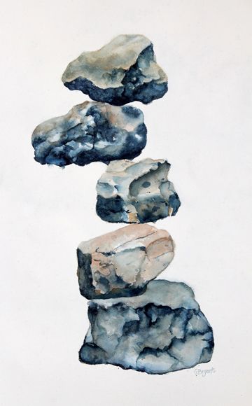 360x580 Rock On, Watercolor, 18x24, Art Watercolor