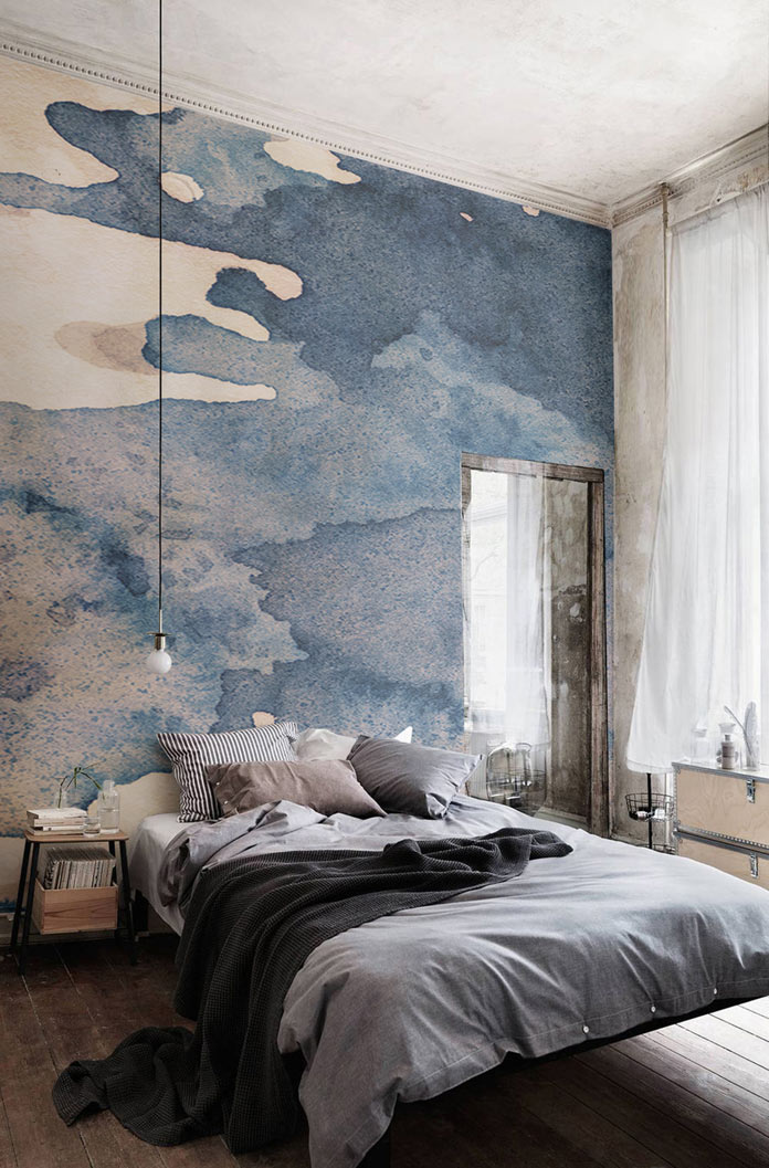 696x1057 Watercolor Wallpapers From Murals Wallpaper
