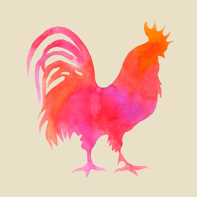 630x630 Rooster Watercolor