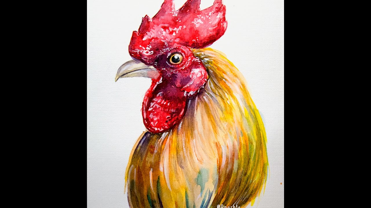 1280x720 Watercolor Rooster