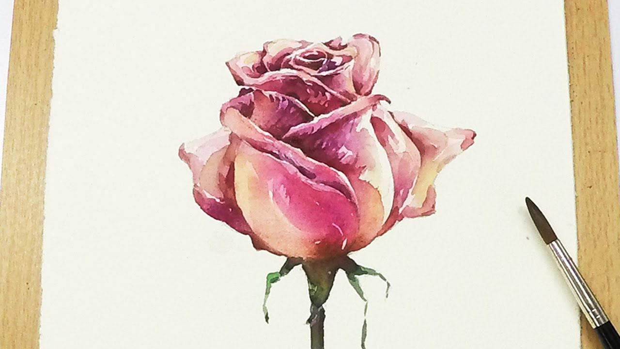 1280x720 Lvl5] How To Paint A Rose In Watercolor