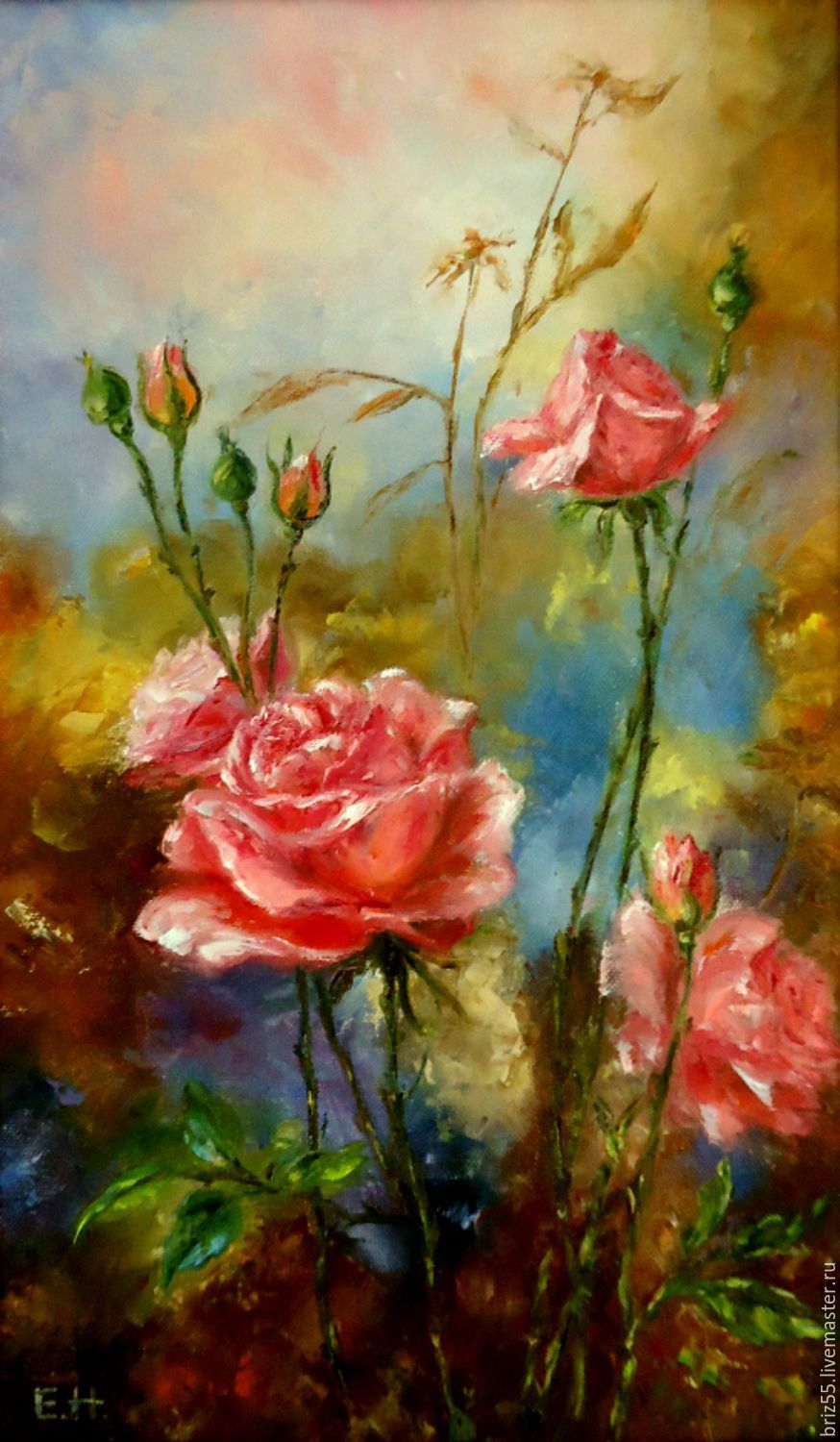 874x1500 Oil Painting Rosebush Shop Online On Livemaster With Shipping