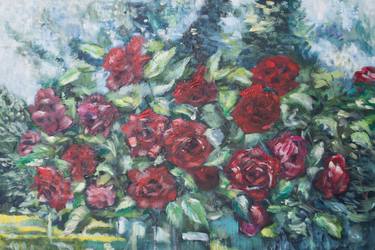 375x250 Rose Bush Painting By Marina Urchukina Saatchi Art