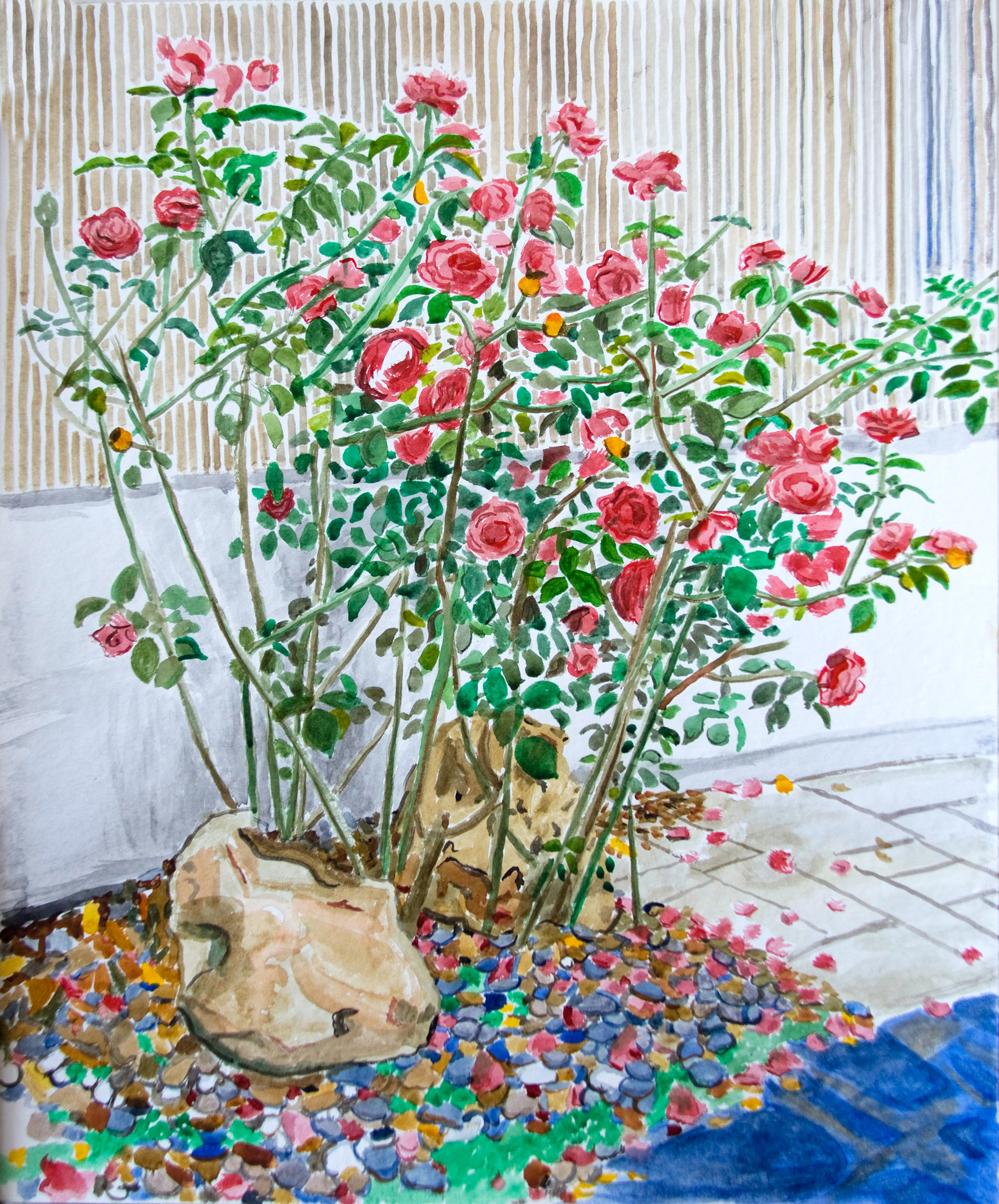 2000x2410 Watercolor Rosebush