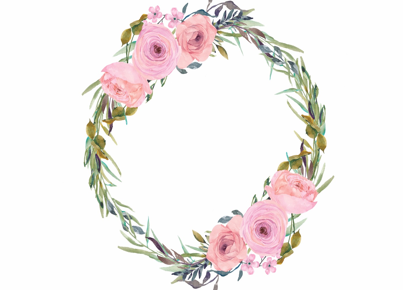 1400x1007 Pink Amp Blush Watercolor Flowers Clipart Art By Patishop Art