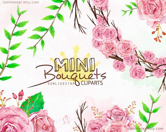 570x453 Watercolor Flower Wreath Clipart Watercolor Bouquets, Floral